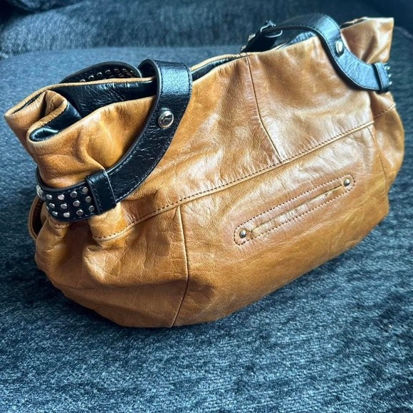 B. Makowsky genuine leather studded shoulder bag - Picture 3 of 8